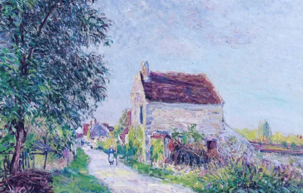 Wallpaper Landscape Picture Alfred Sisley Alfred Sisley The Village