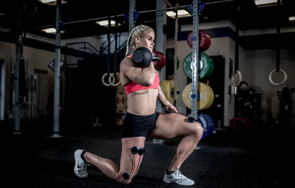 Wallpaper Blonde Female Crossfit Muscular Stimulation Sara