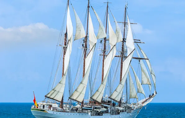 Wallpaper Ship Sailing Juan Sebastian De Elcano Images For Desktop