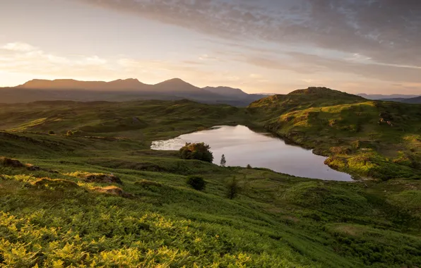 Wallpaper Greens Summer The Sky Clouds Landscape Mountains Nature