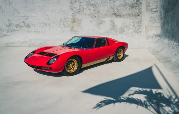 Wallpaper Red Supercar Classic Legend Lamborghini Miura