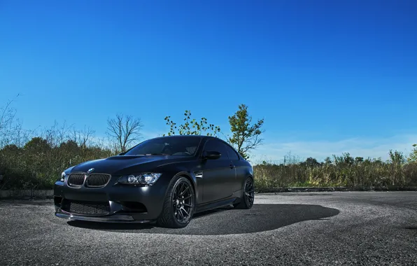 Wallpaper Matte Black Asphalt Bmw Bmw Coupe E Black Shadow