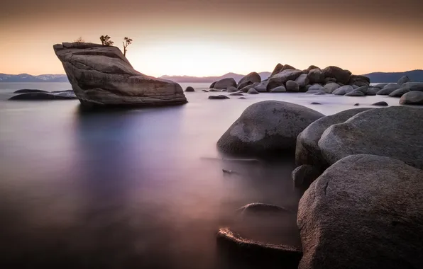 Wallpaper Nature Rock Lake Stones Lake Tahoe Bonsai Rock For