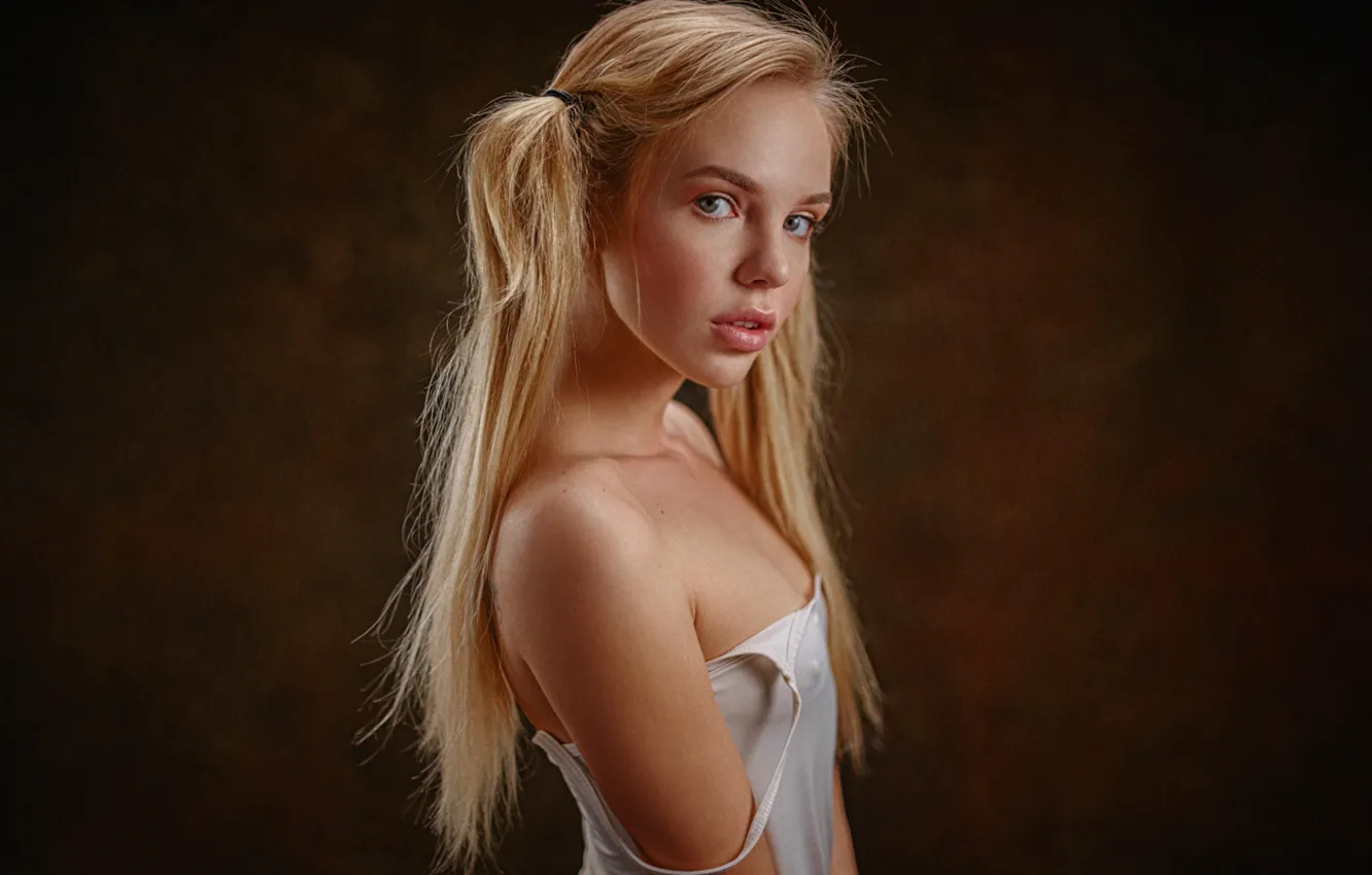 Wallpaper Look Girl Blonde Beauty Tails George Chernyadev Georgy