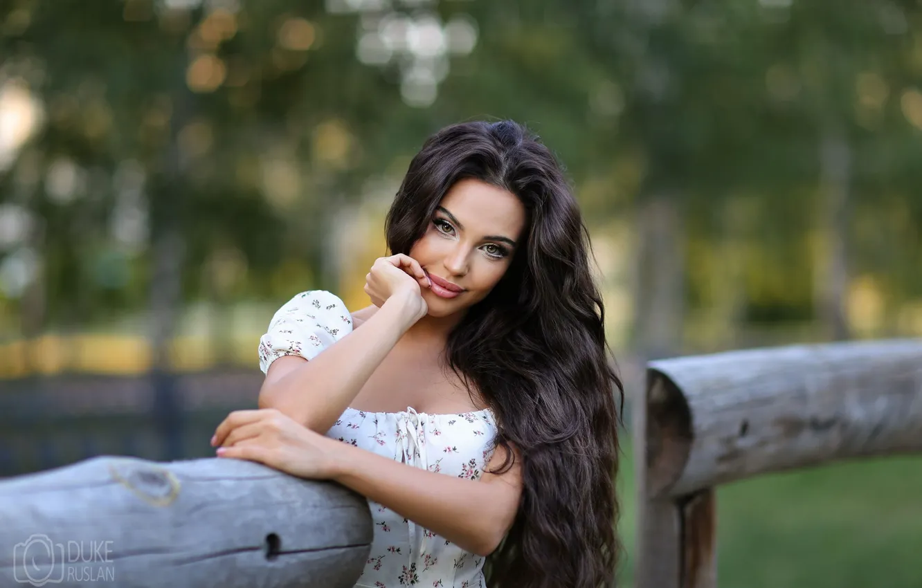 Wallpaper Look Dress Brunette Hairstyle Long Hair Ruslan Duke