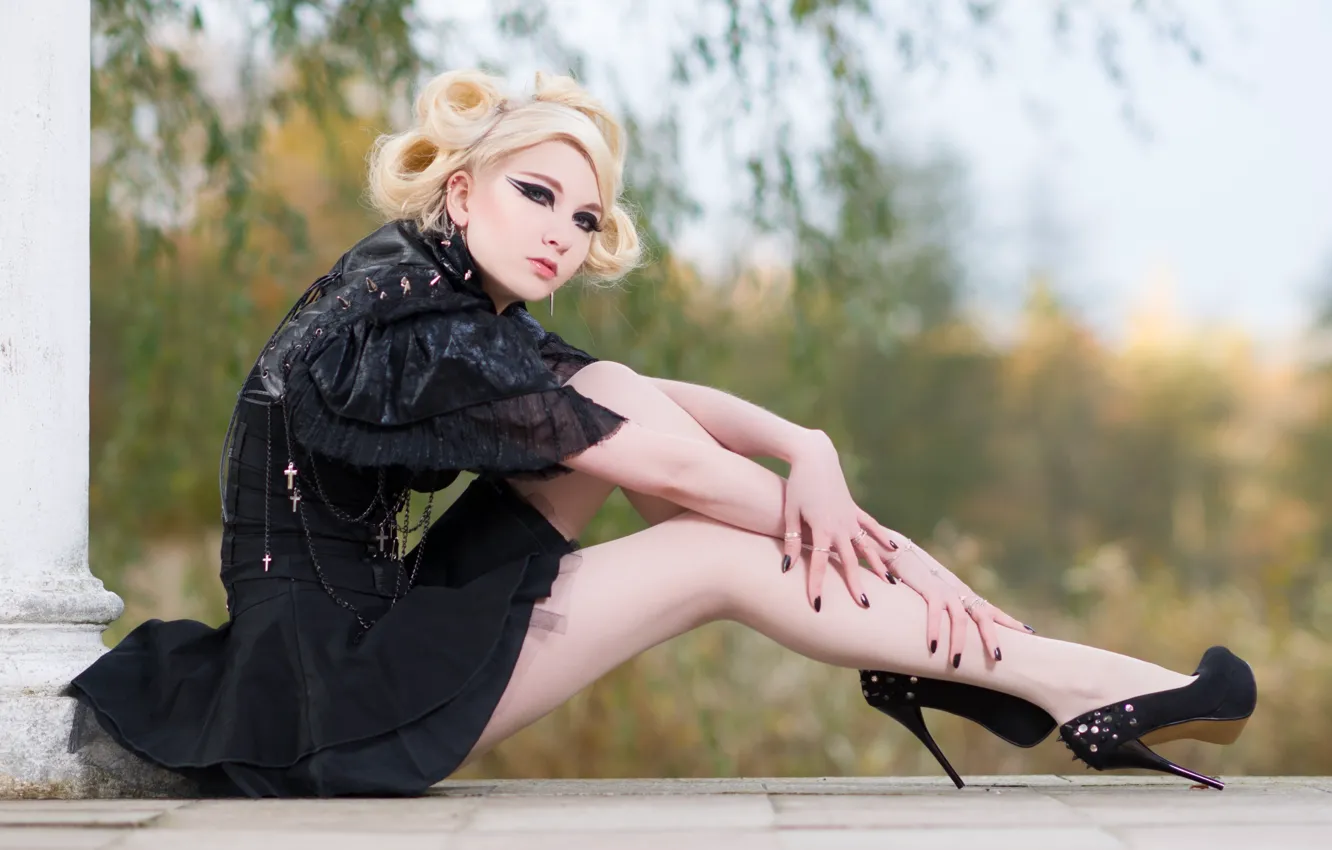 Wallpaper Legs Model Beauty Vintage Blonde Outside Maria Amanda