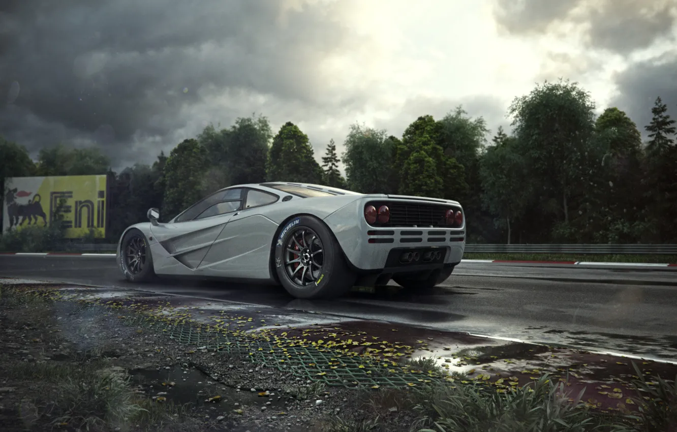 Wallpaper Auto Machine Light Clouds Grey Art Supercar Rendering