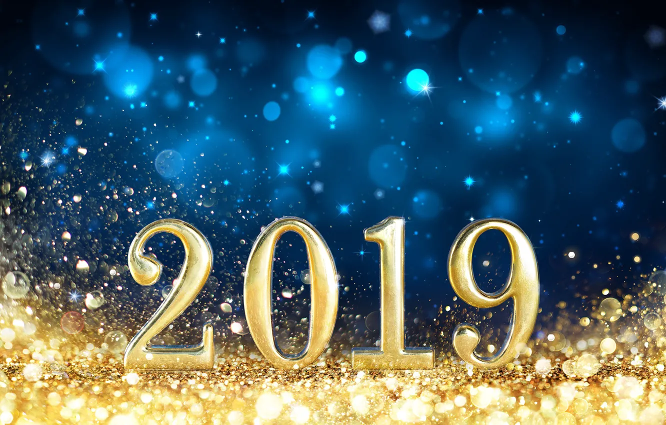 Wallpaper Sequins New Year Gold Bokeh New Year For Mobile And