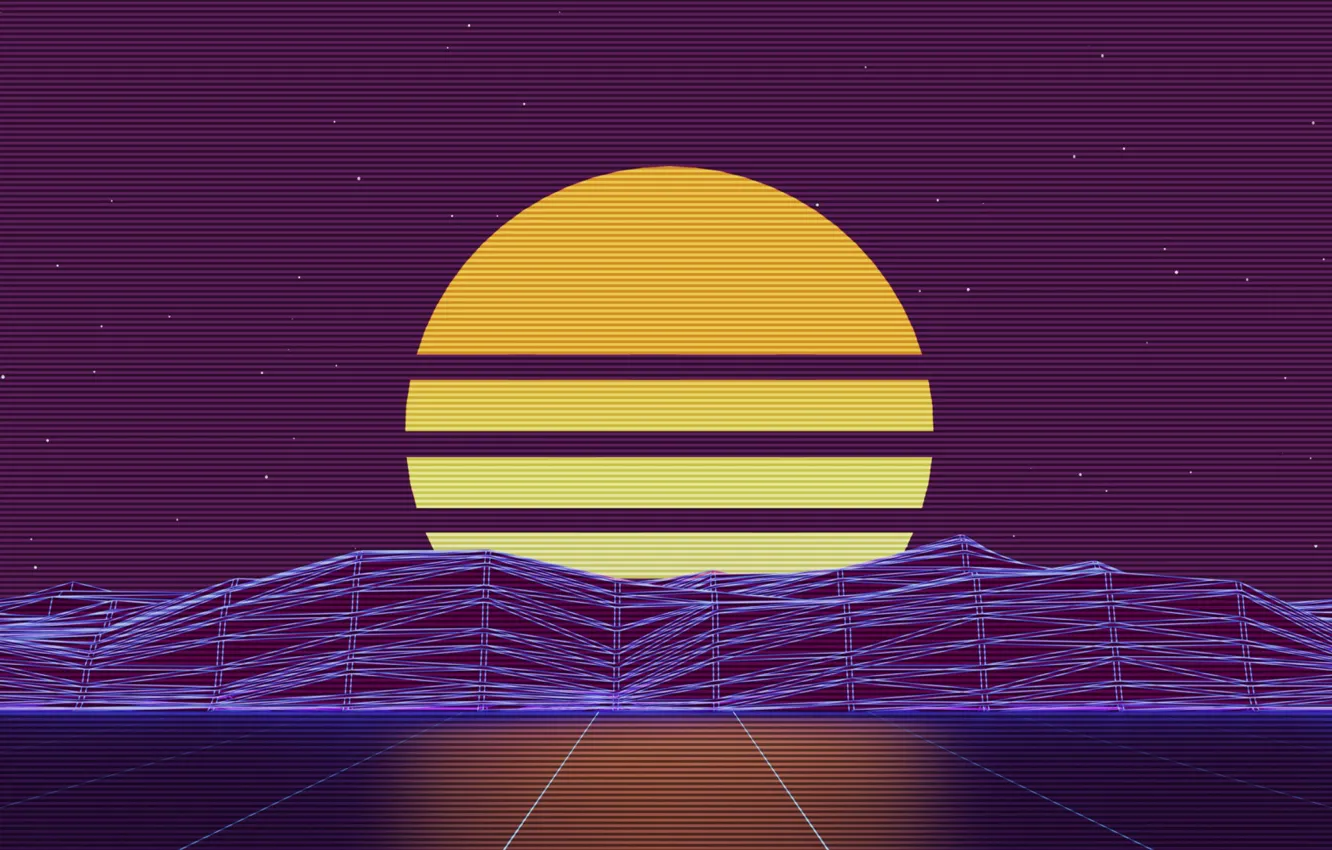 Wallpaper The Sun Music Star Background Neon 80 S Synth