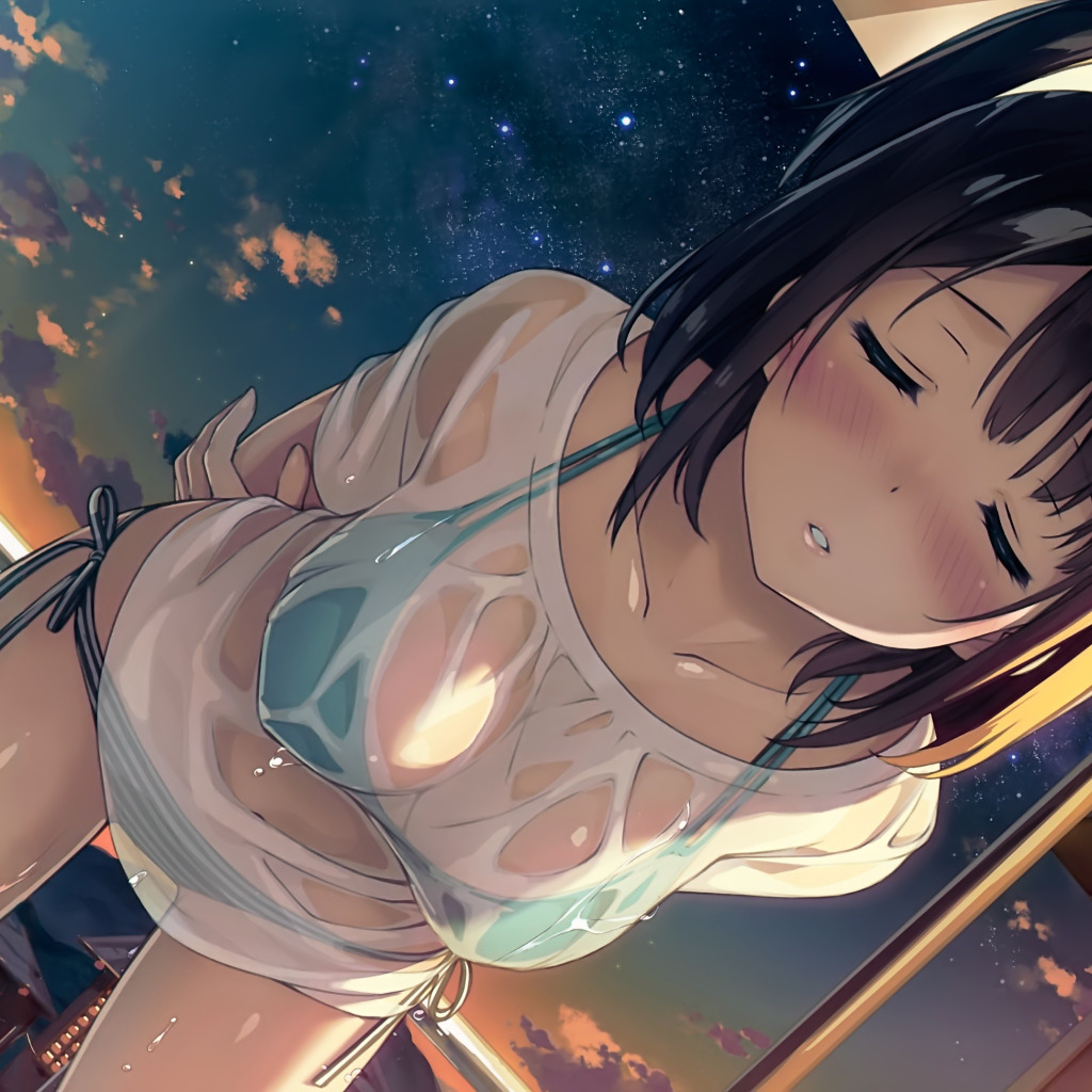 Download wallpaper kawaii, girl, sexy, boobs, breast, anime, beautiful,  pretty, section seinen in resolution 1024x1024