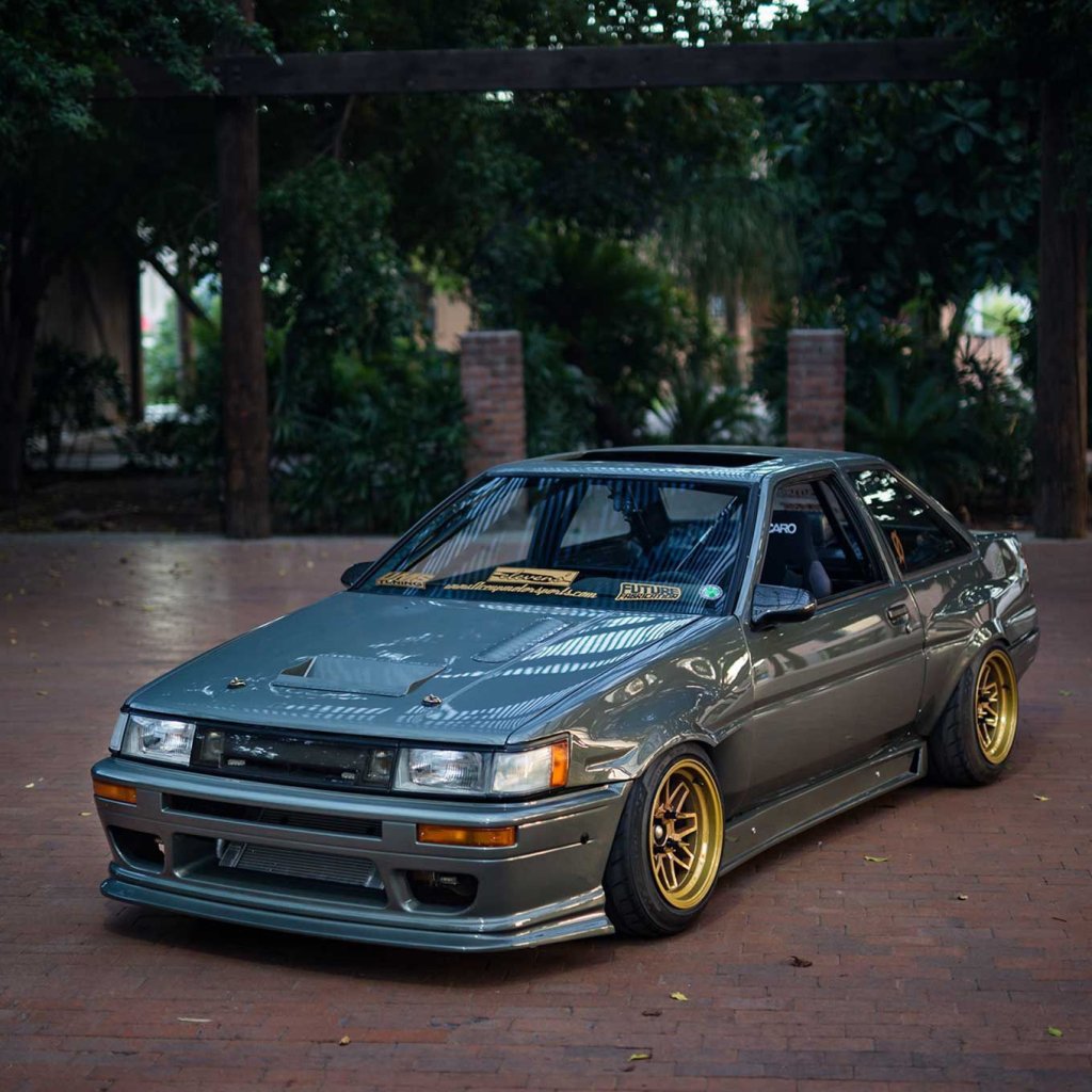 Download wallpaper Toyota, AE86, 1986, Corolla, front end conversion ...