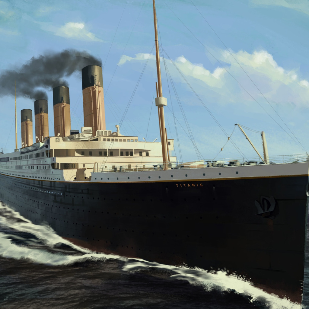 Download wallpaper The ocean, Sea, Figure, Titanic, The ship, Nose ...