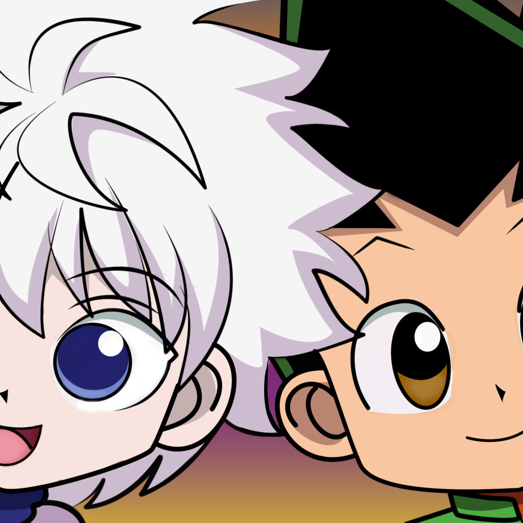 Download wallpaper Killua, Gon, HUNTERxHUNTER, section other in resolution  1024x1024