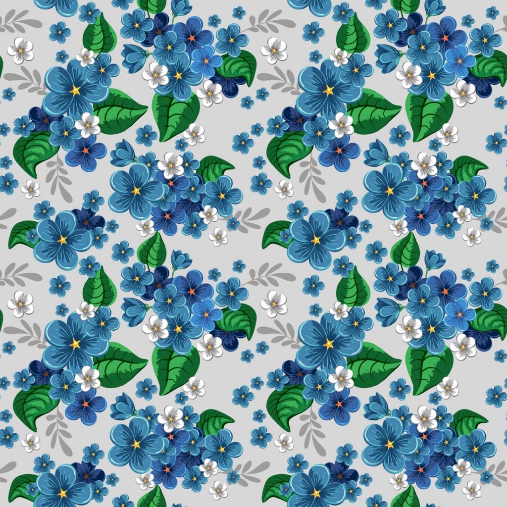 Download wallpaper flowers, blue, pattern, section textures in ...