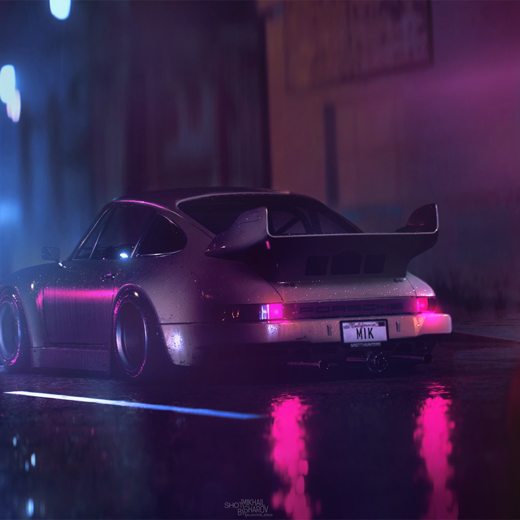 Download wallpaper Reflection, Auto, Night, 911, Porsche, Machine, Rain ...