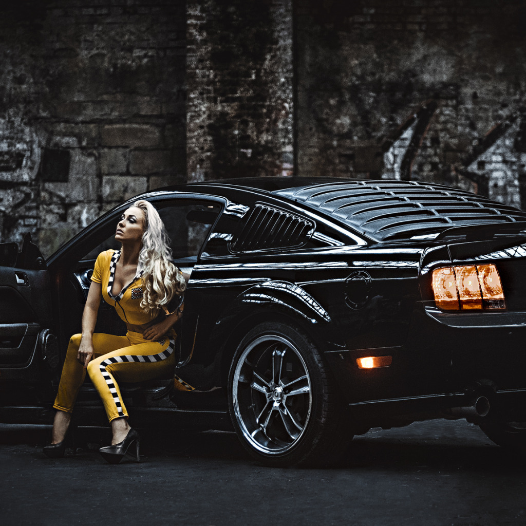 Download wallpaper girl, Mustang, Ford, blonde, Ford Mustang, section ...