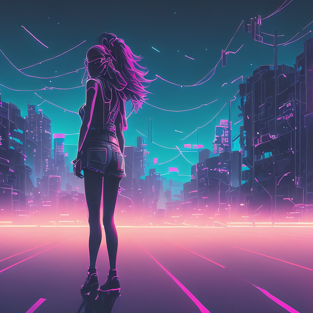 Download wallpaper girl, night, the city, pink, shorts, neon, cyberpunk,  slender legs, section art in resolution 1024x1024