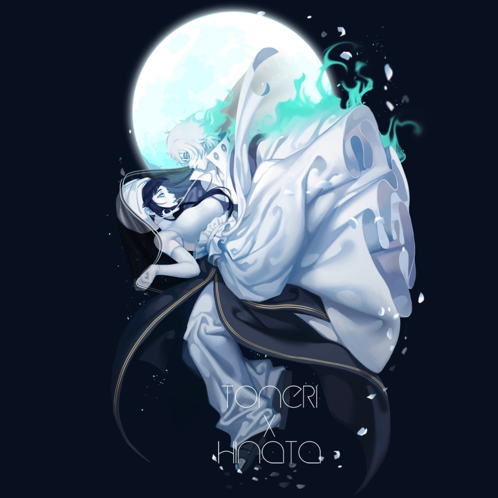 Download Wallpaper Night, The Moon, Art, Pair, Guy, Two, Naruto.