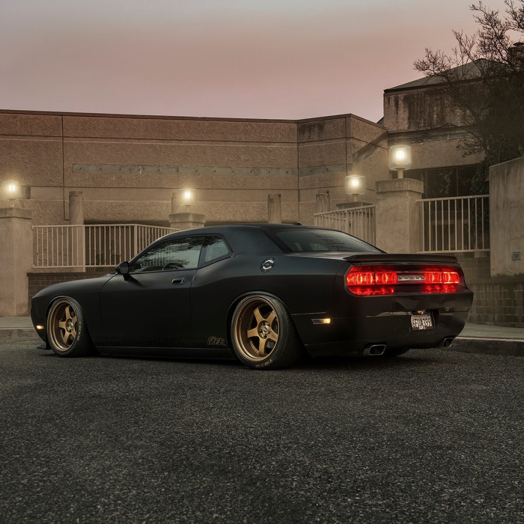 Download wallpaper Muscle, Dodge, Challenger, Car, Black, Tuning, R/T ...