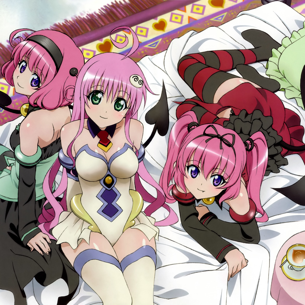 Download wallpaper Lala, Momo, To Love-Ru, Nan, section other in resolution  1024x1024