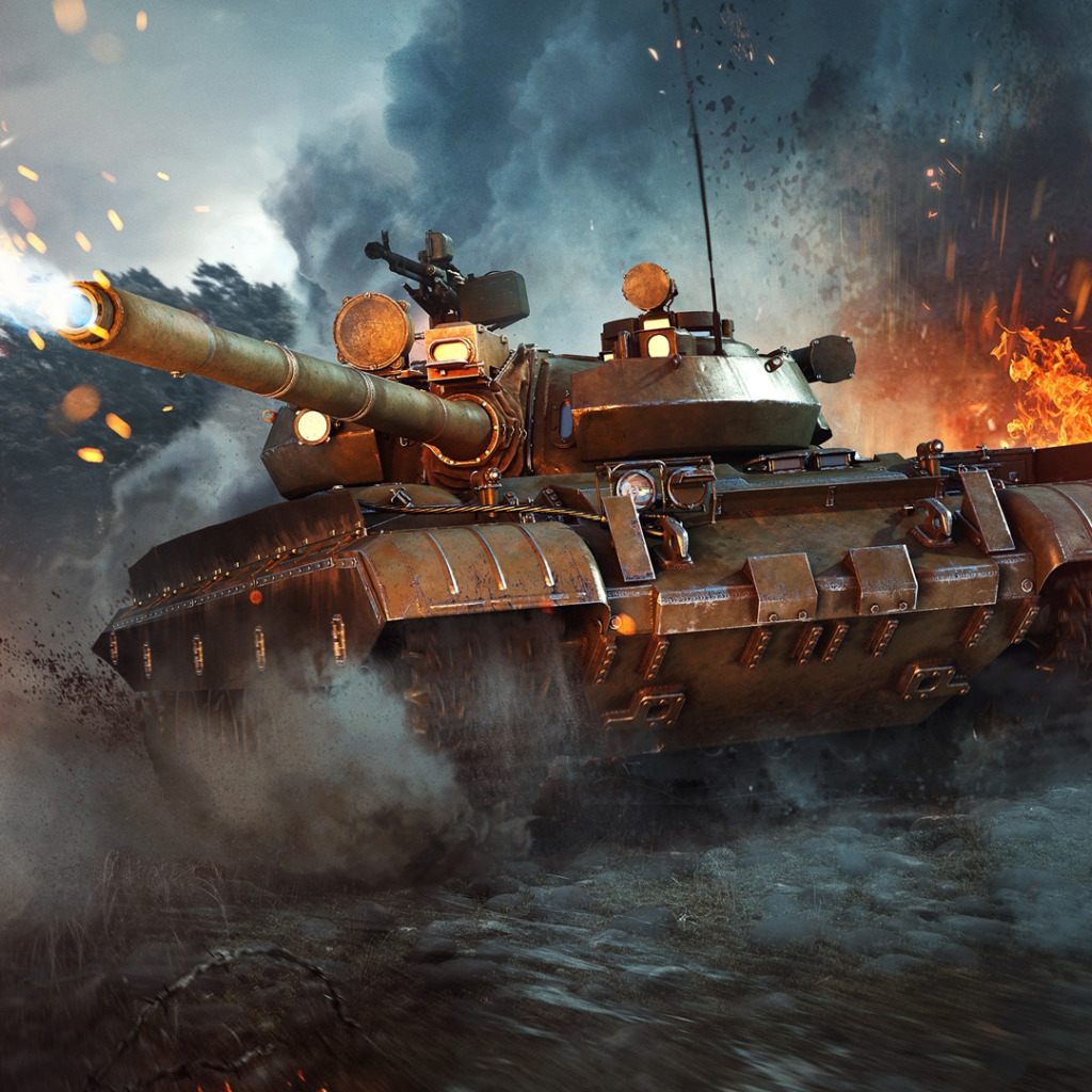 Download Wallpaper Fire, The Game, Smoke, Fire, War, Flame, Tank.