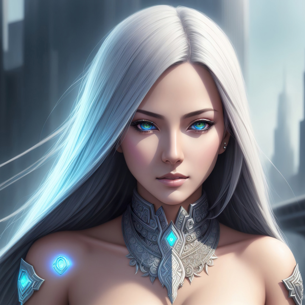 Download Wallpaper Girl Fantasy Art Cyberpunk Blond Digital Art Fantasy Art Fantasy Girl