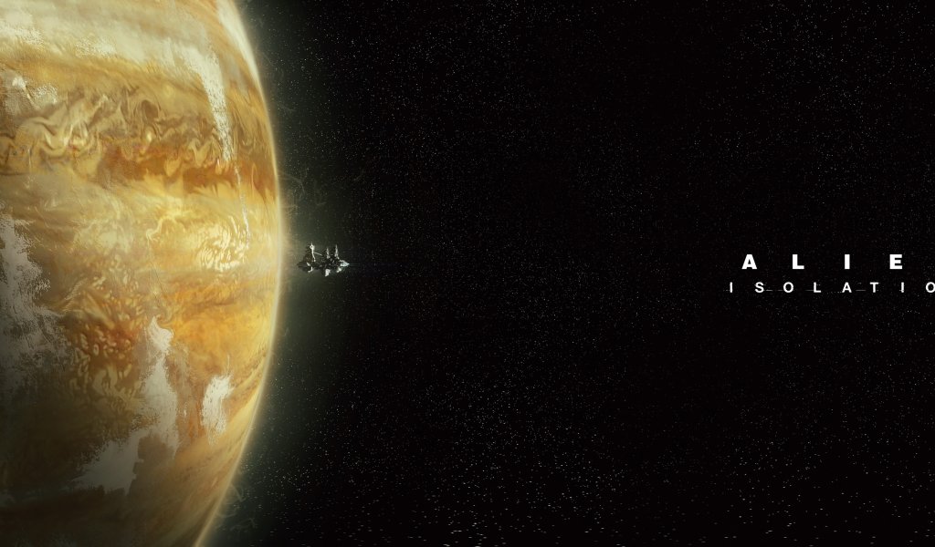 Download wallpaper stars, planet, Jupiter, spaceship, Alien: Isolation ...