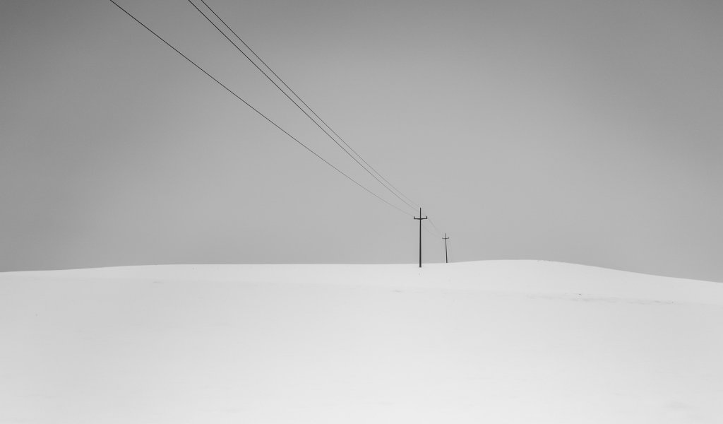 Download wallpaper field, background, power lines, section minimalism ...
