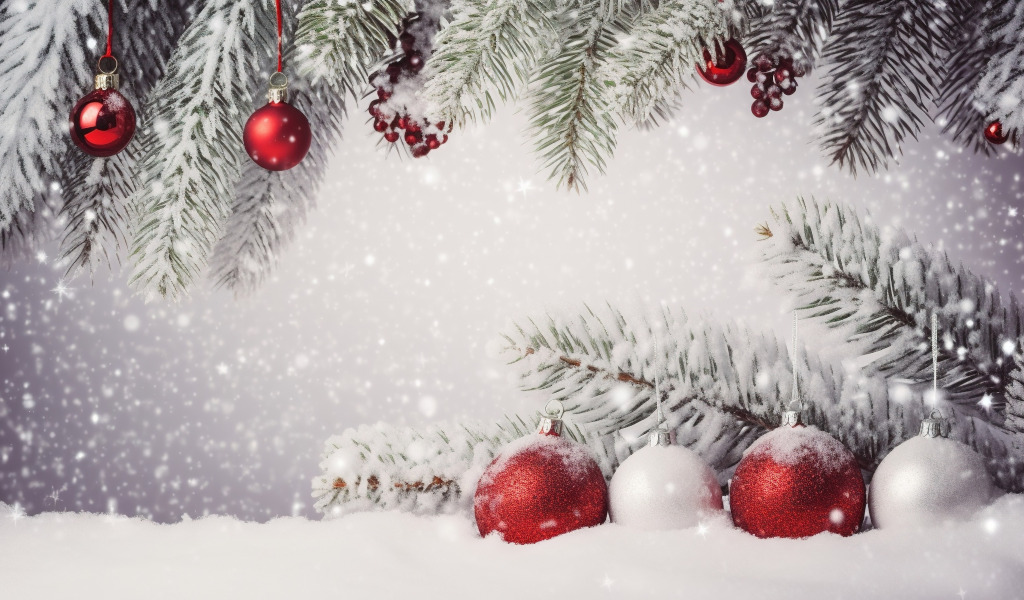 winter, snow, decoration, balls, New Year, Christmas, new year, Christmas