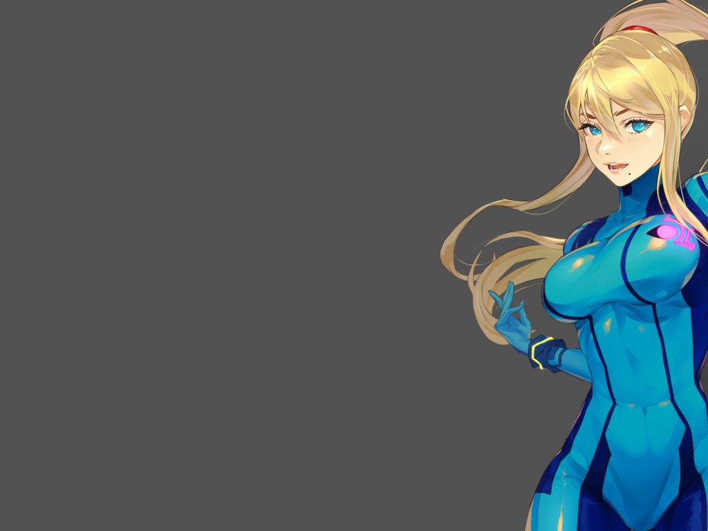 Download wallpaper girl, hot, sexy, boobs, anime, blonde, babe, metroid,  section seinen in resolution 1024x768