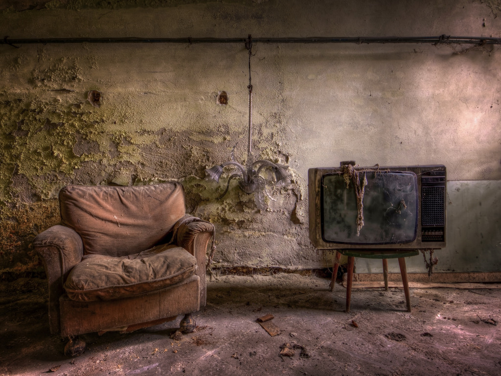 room, chair, TV