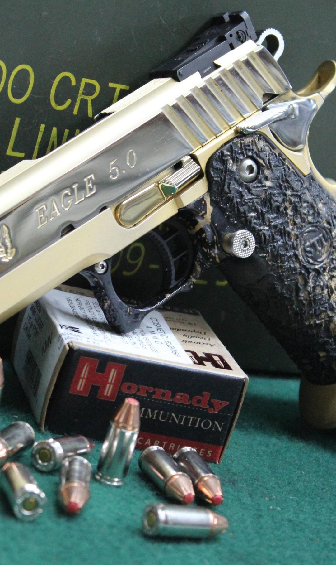 Download wallpaper gun, Eagle, cartridges, STI 1911, semi-automatic ...