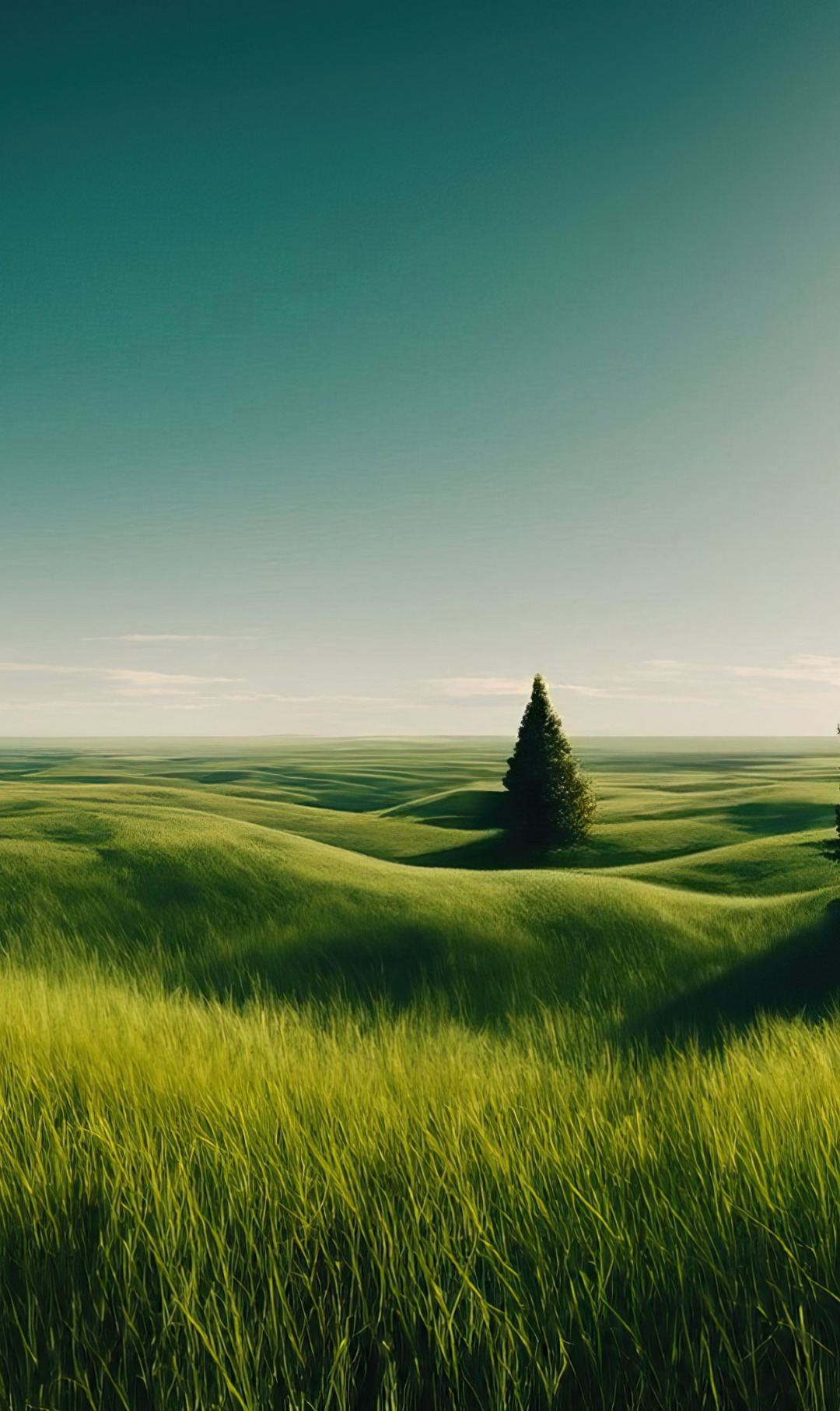 Download wallpaper grass, field, landscape, horizon, section landscapes ...