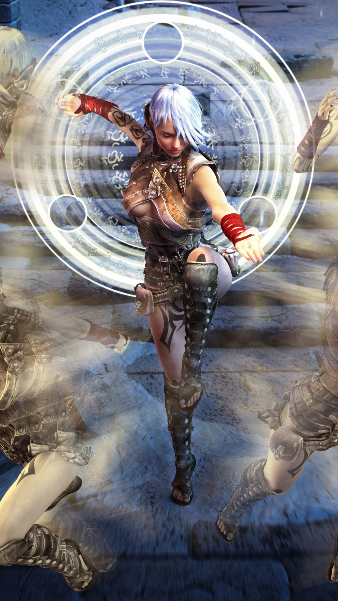 Download wallpaper girl, pose, armor, Diablo, rendering, fanart, monk ...
