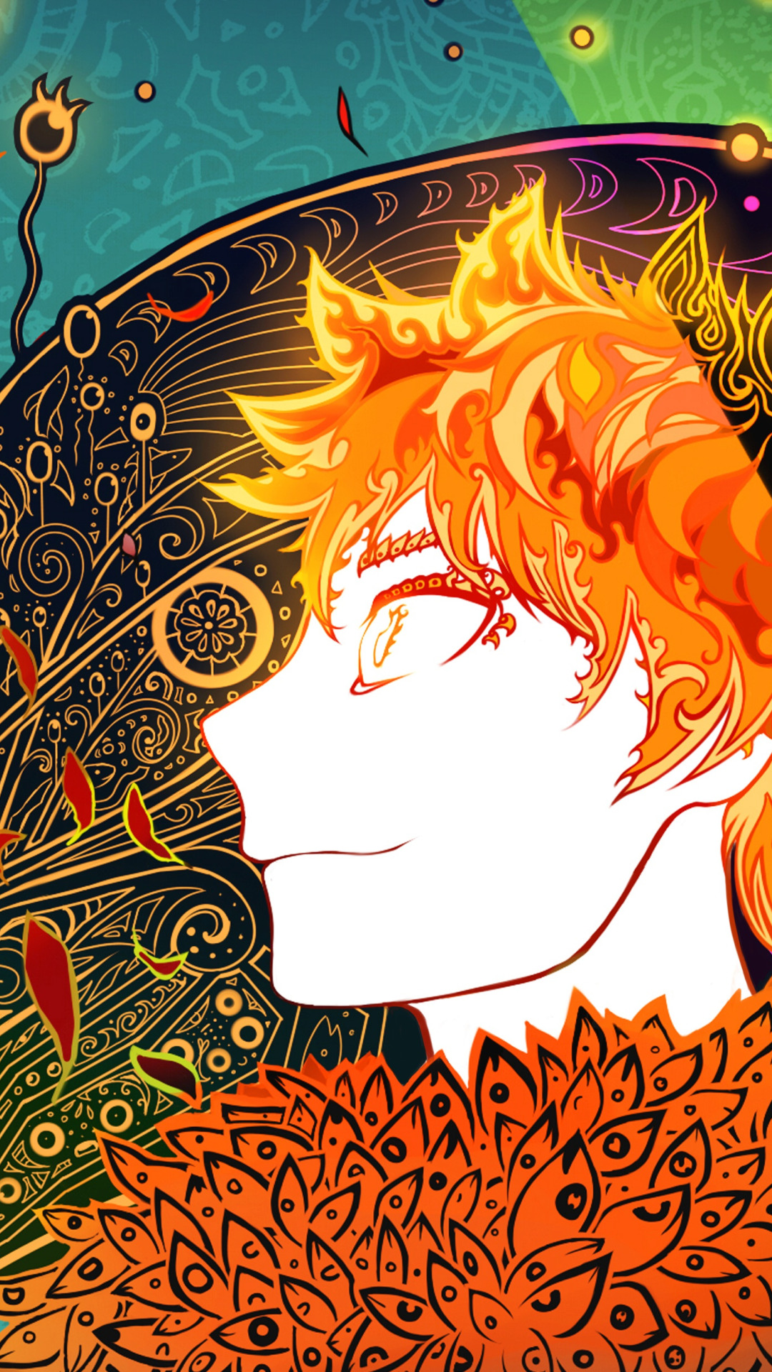 Download wallpaper patterns, anime, guy, volleyball, haikyuu