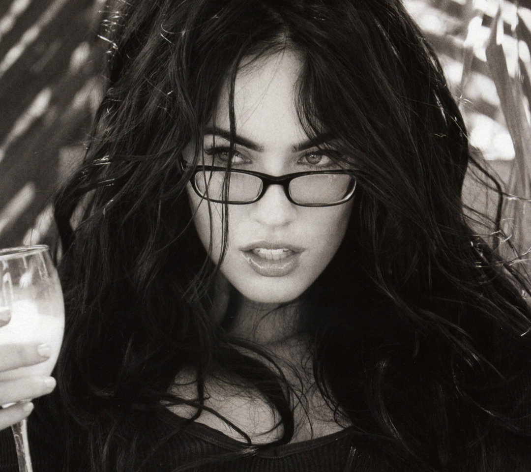 Download wallpaper glass, glasses, megan fox, Megan Fox, section girls