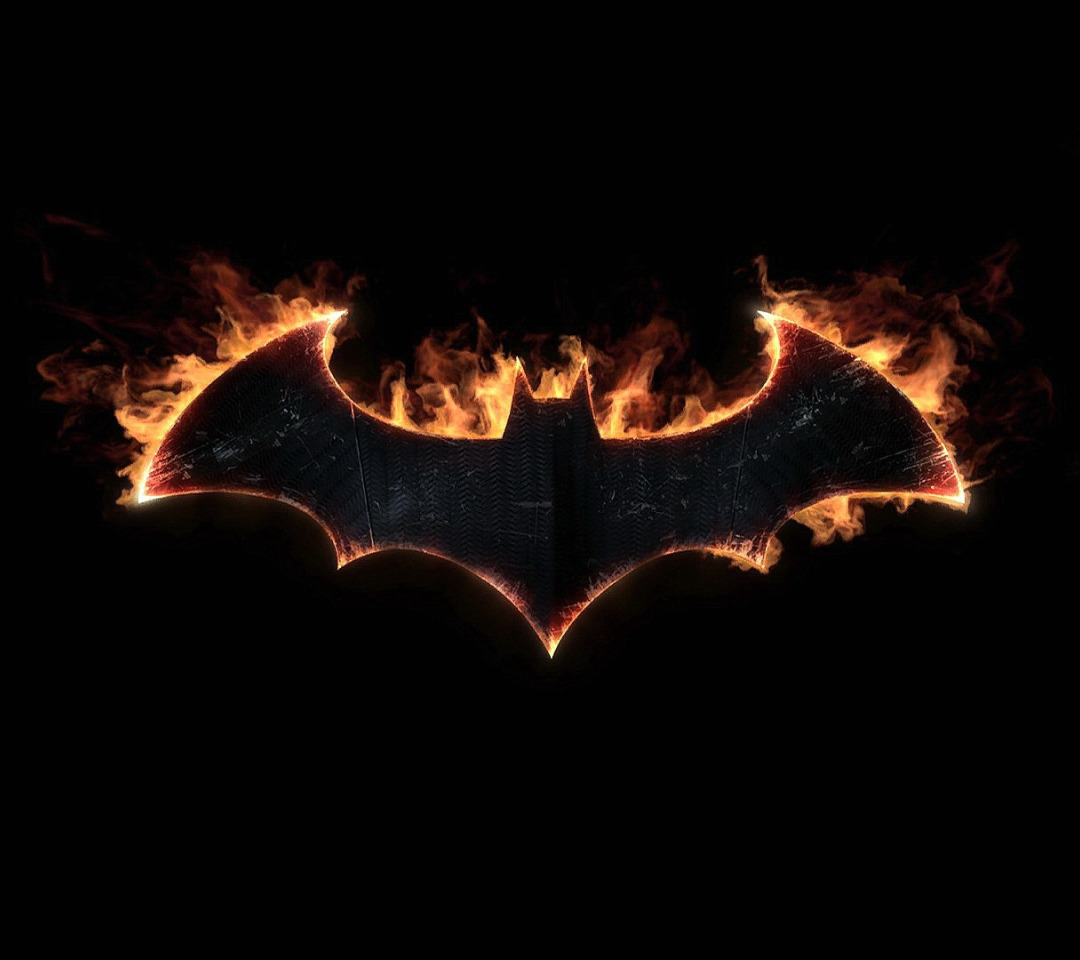 Download wallpaper batman, sign, symbol, bat, fire, emblem, logo ...