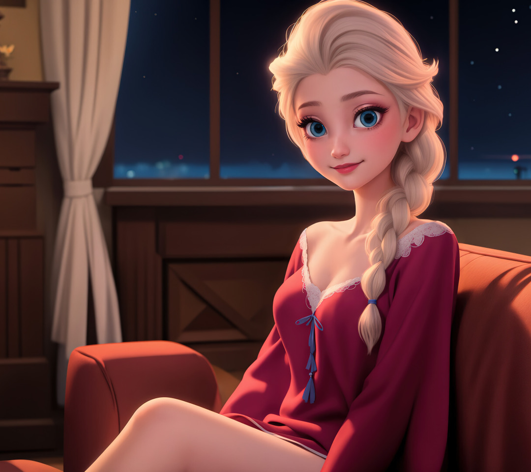 Download wallpaper Frozen, Elsa, Disney Princess, AI art, section ai