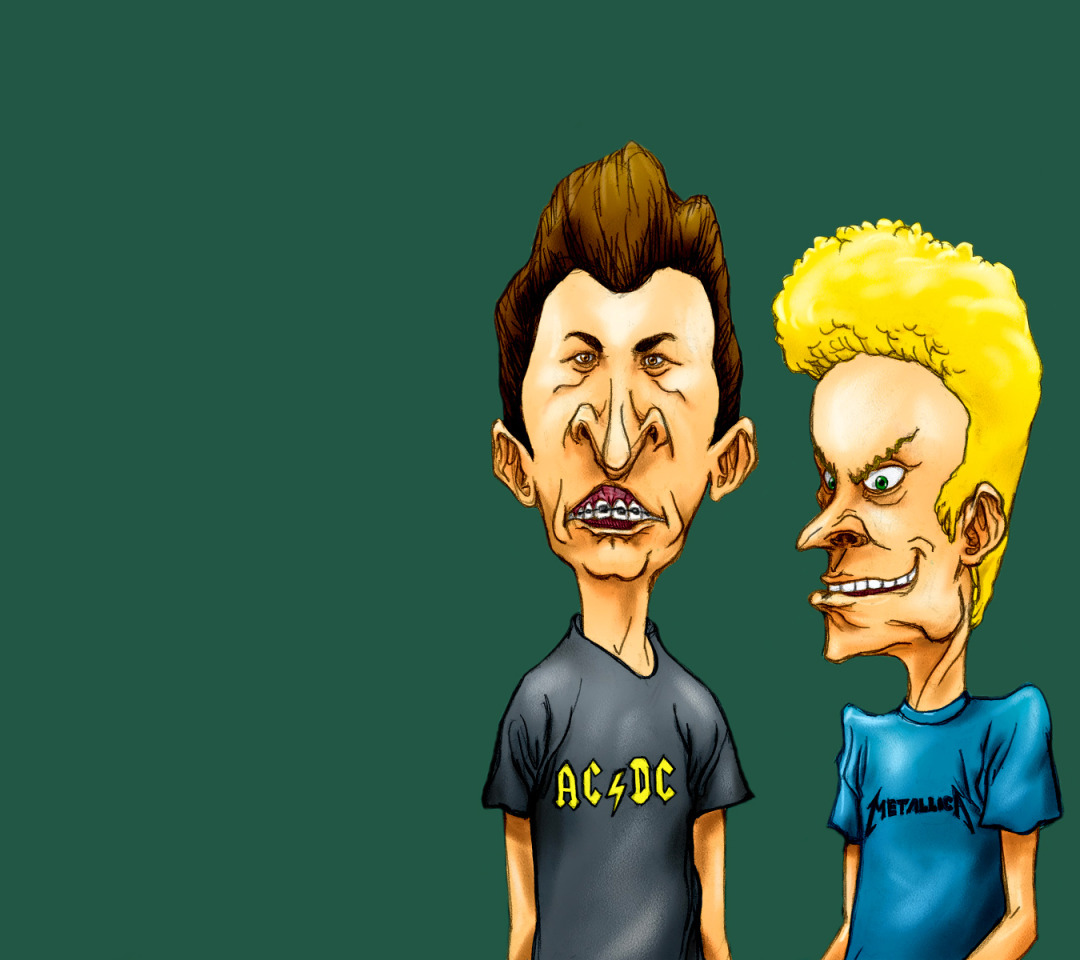 Download wallpaper dark green, Beavis and Butt-head, Beavis and Butthead,  dudes, section miscellanea in resolution 1080x960