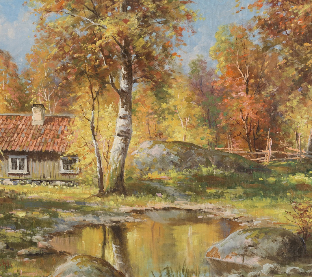 Download wallpaper Autumn landscape, Swedish artist, Swedish painter ...