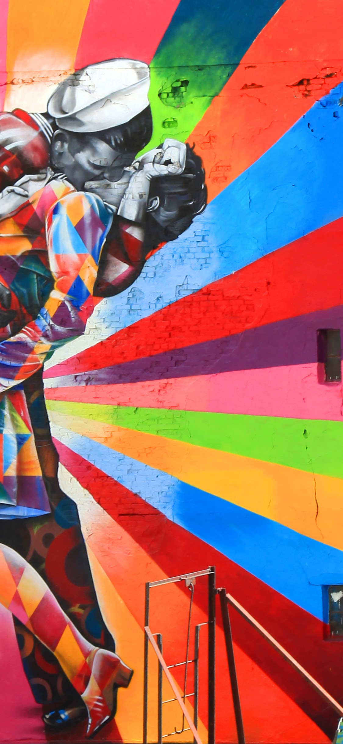 Download wallpaper graffiti, artist, Eduardo Kobra, section painting in ...