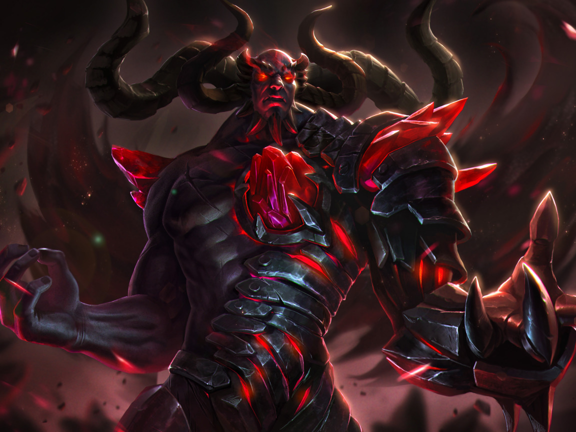 Download wallpaper the demon, art, horns, crystal, Heroes of Newerth ...