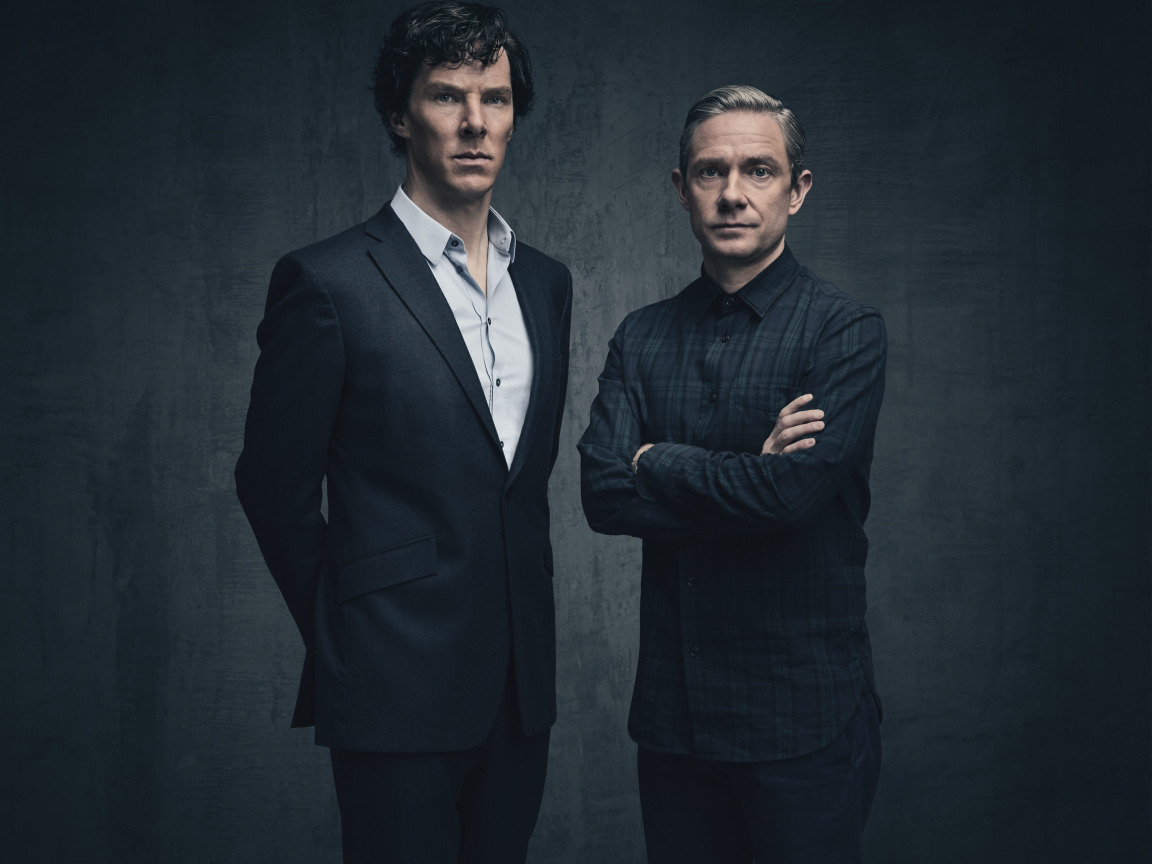 background, two, <b>Sherlock</b> Holmes, Martin Freeman, Benedict Cumberbatch, <b>She...</b>