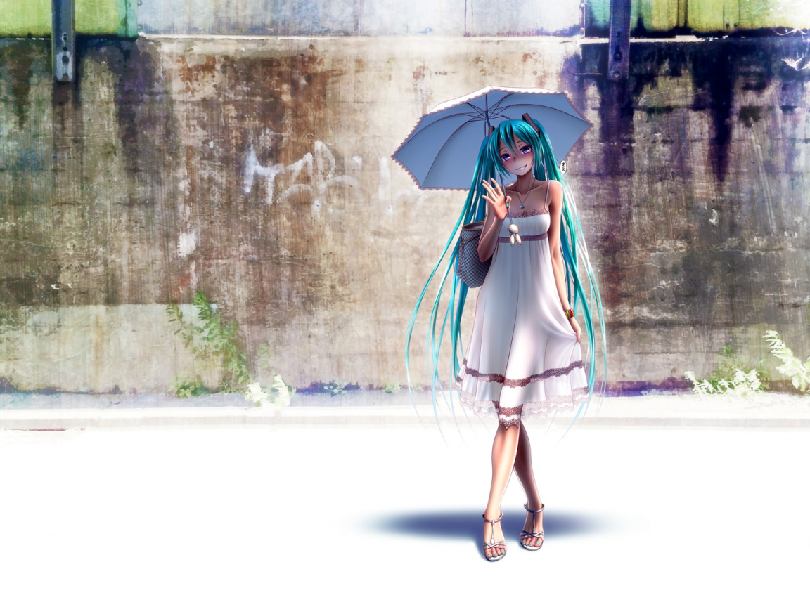 Umbrella dress. Хатсуне Мику. Мику Хатсуне с зонтиком. Зонтик с Хацуне Мику. Хатсуне Мику под дождем.