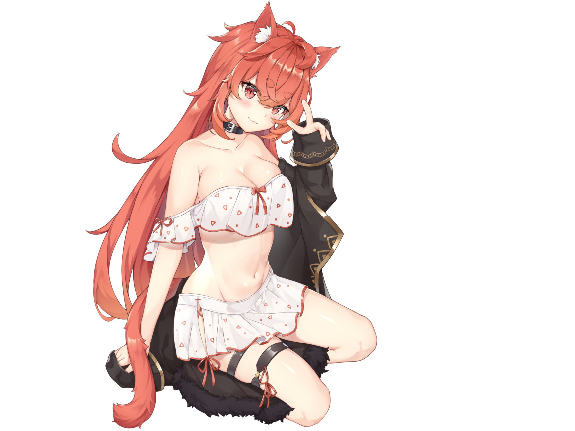 Download wallpaper girl, sexy, Anime, kitty, cute, Nothing, Kawai, cat  girl, section seinen in resolution 1152x864