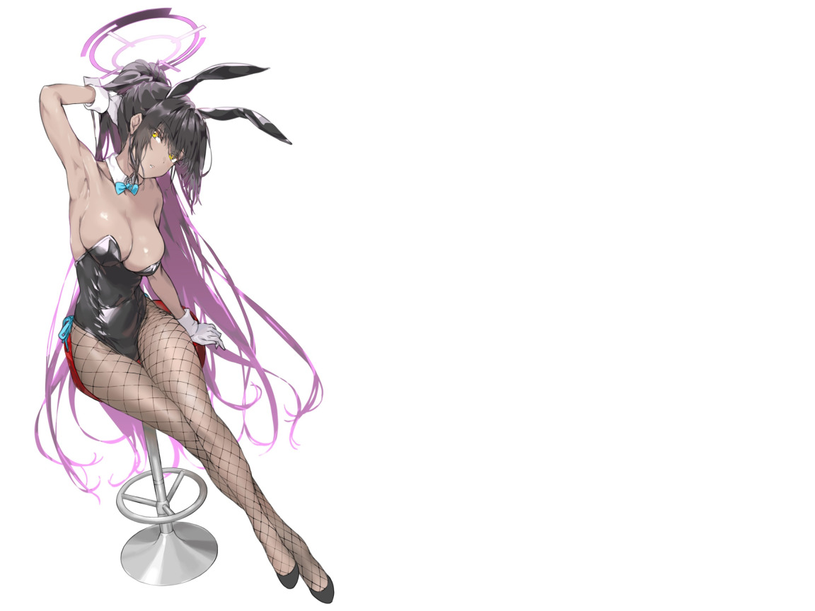 Download wallpaper girl, hot, sexy, anime, stockings, pretty, purple, babe,  section shonen in resolution 1152x864