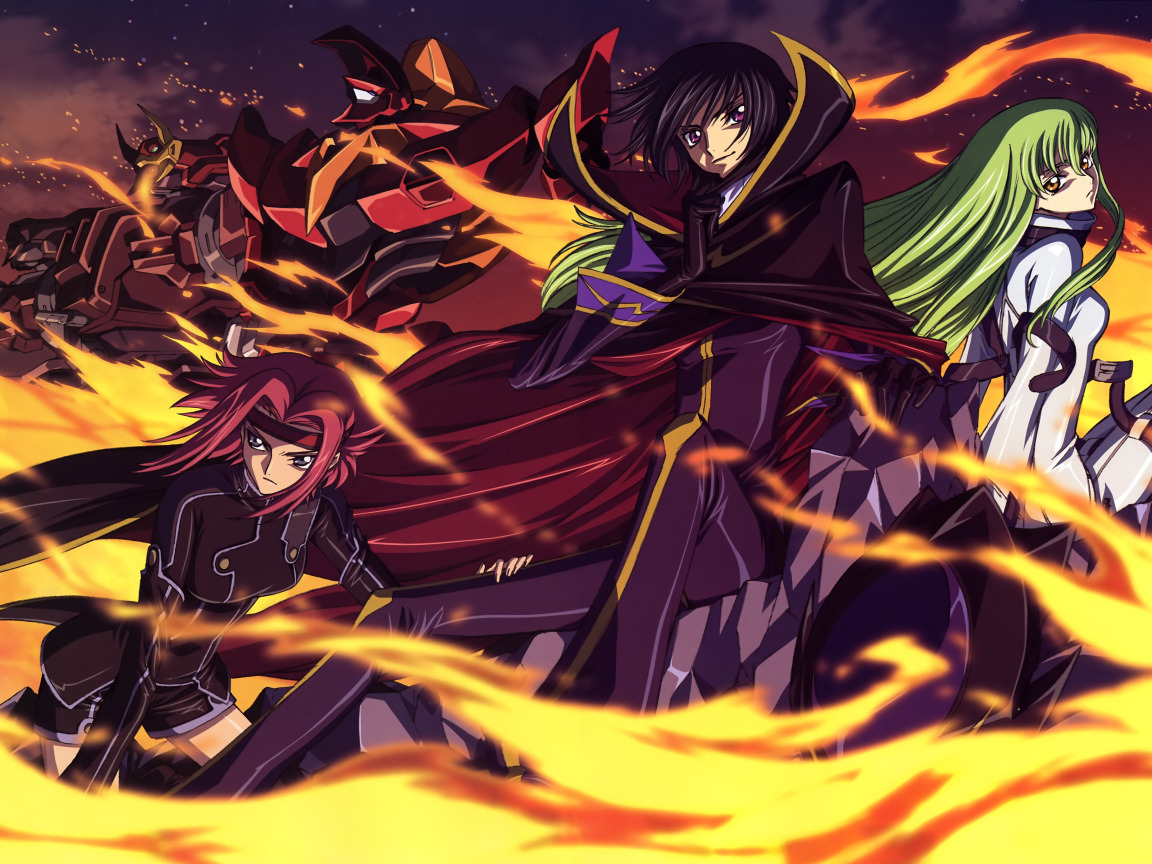 Download wallpaper flame, anime, Sisi, code geass, Karen, nightmares,  Lelouch, code geass, section other in resolution 1152x864