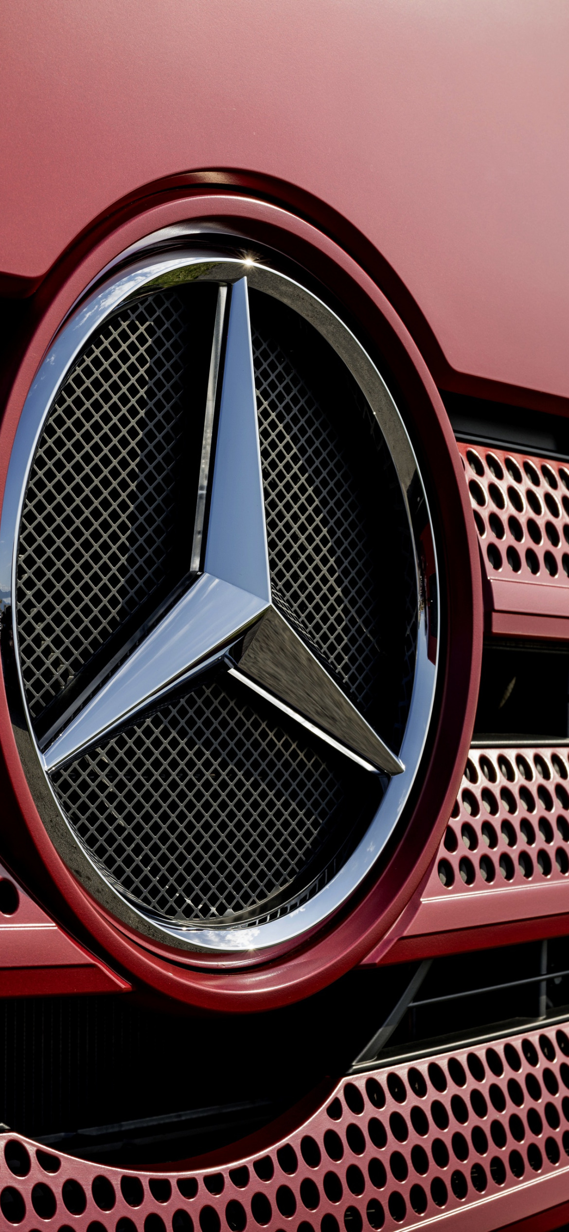 Download wallpaper Mercedes-Benz, emblem, grille, holes, tractor ...