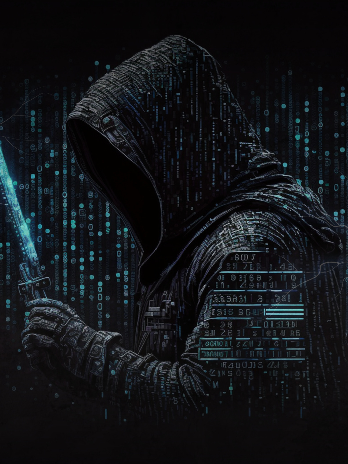 Download wallpaper digital art, cyber, simple background, hacking ...