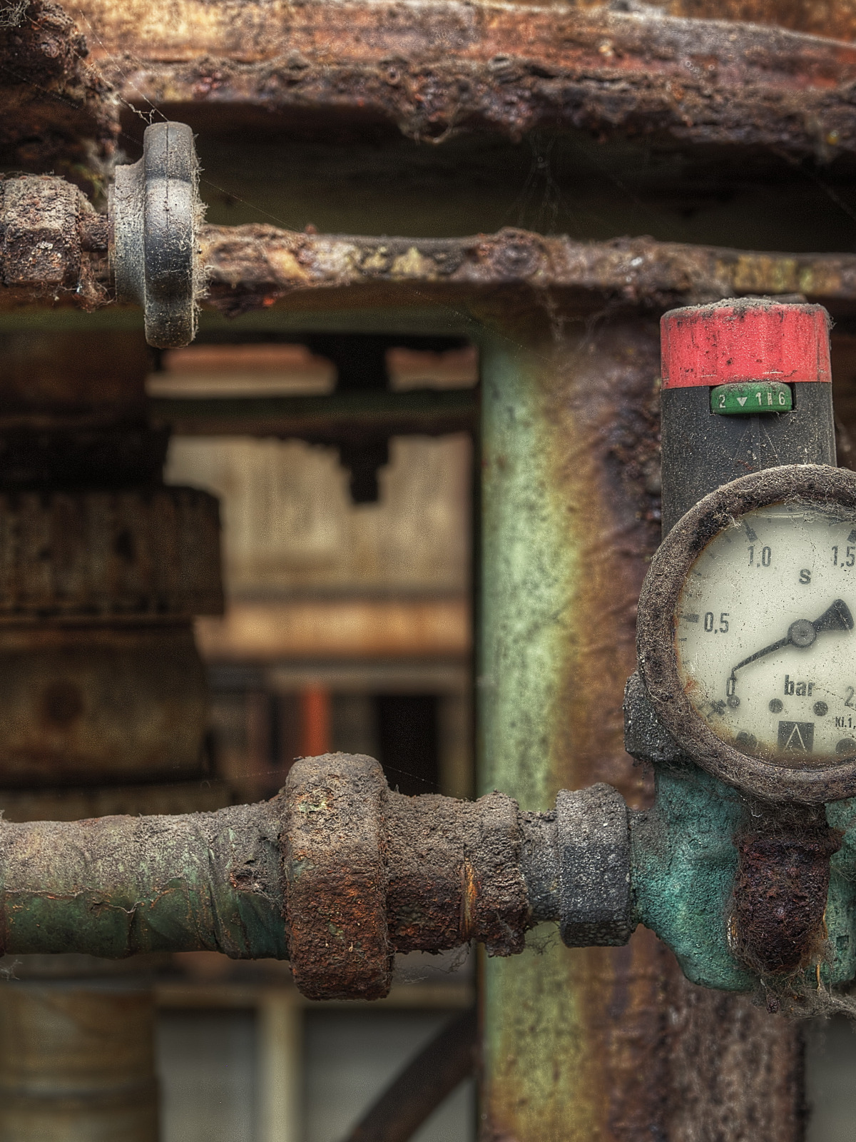 Download wallpaper pipe, background, pressure gauge, section hi-tech in ...